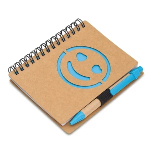 Notes gładki Smile - Niebieski