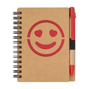Notes gładki Smile - Czerwony