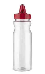 Bidon ze słomką TRANCE - Czerwony