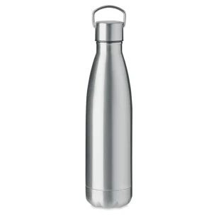 Butelka dwuścienna 500ml - MATIS - srebrny mat