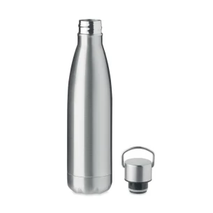 Butelka dwuścienna 500ml - MATIS - srebrny mat