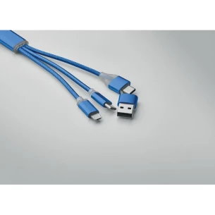 Kabel ładujący 4 w 1 typu C - BLUE - Niebieski