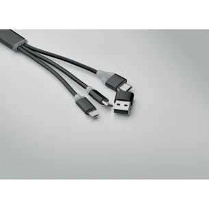 Kabel ładujący 4 w 1 typu C - BLUE - Czarny