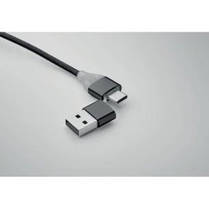 Kabel ładujący 4 w 1 typu C - BLUE - Czarny