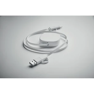 Zwijany kabel ładujący o mocy 60 W - LINEA - Biały