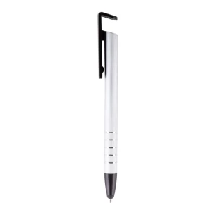 DŁUGOPIS ERRAN - TOUCH PEN, STOJAK NA TELEFON  - Srebrny