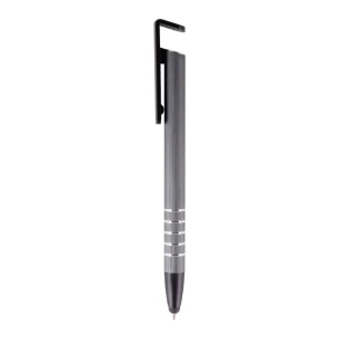 DŁUGOPIS ERRAN - TOUCH PEN, STOJAK NA TELEFON  - Szary