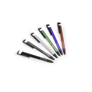 DŁUGOPIS ERRAN - TOUCH PEN, STOJAK NA TELEFON  - Szary