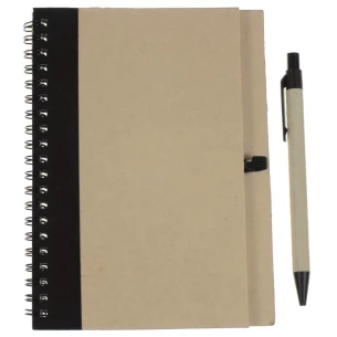 Notes Eco3 z długopisem - Czarny
