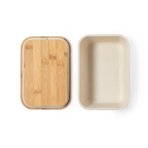 Pudełko śniadaniowe 1 L, bambusowe wieczko - Neutralny