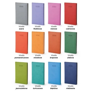 Kalendarz książkowy A6 - Rozkład Tygodniowy - Szary