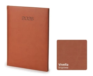 Kalendarz książkowy A4 - Rozkład Tygodniowy - Brązowy
