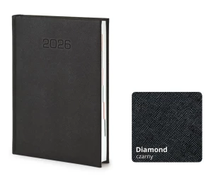 Kalendarz książkowy Diamond B5 - Rozkład Tygodniowy - Czarny