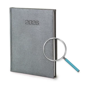 Kalendarz książkowy Diamond B5 - Rozkład Tygodniowy - Grafitowy