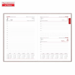 Kalendarz książkowy Diamond A5 - Rozkład Dzienny - Czarny