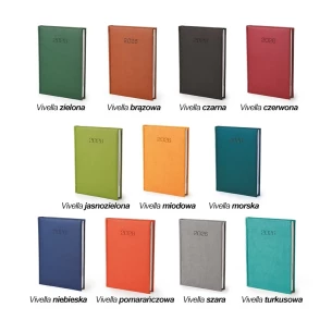 Kalendarz książkowy A5 - Rozkład Dzienny - Brązowy