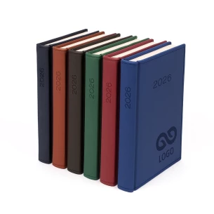 Kalendarz książkowy B6 - Rozkład Dzienny - Brązowy