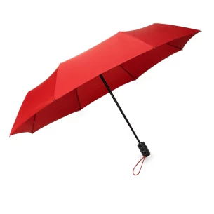 Parasol LEEDS składany, automatyczny - Czerwony