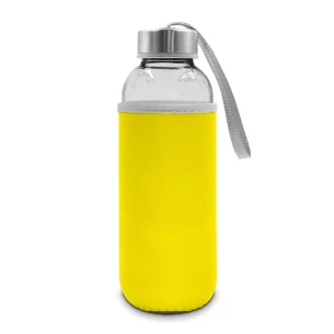Szklana butelka 420 ml Bob - żółty
