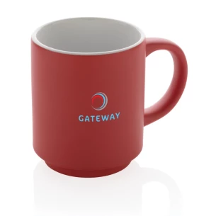 Kubek ceramiczny Echo - Czerwony