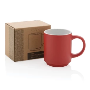 Kubek ceramiczny Echo - Czerwony