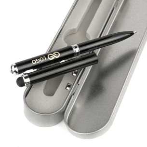 Długopis w etui Laser - Niebieski
