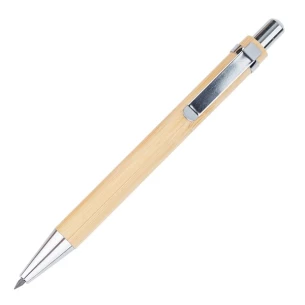 Bambusowy, wieczny długopis/ołówek w etui Lakimus - beżowy