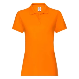 Koszulka Damska Polo Premium Fruit Of The Loom - Pomarańczowy
