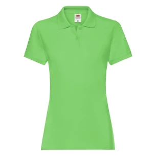 Koszulka Damska Polo Premium Fruit Of The Loom - Limonkowy