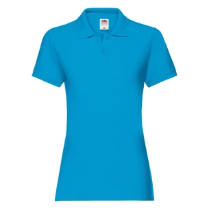 Koszulka Damska Polo Premium Fruit Of The Loom - Jasny Niebieski