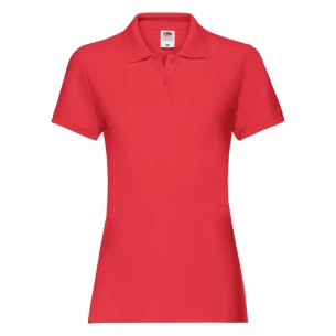 Koszulka Damska Polo Premium Fruit Of The Loom - Czerwony