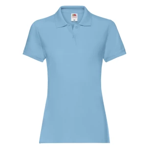 Koszulka Damska Polo Premium Fruit Of The Loom - Błękitny